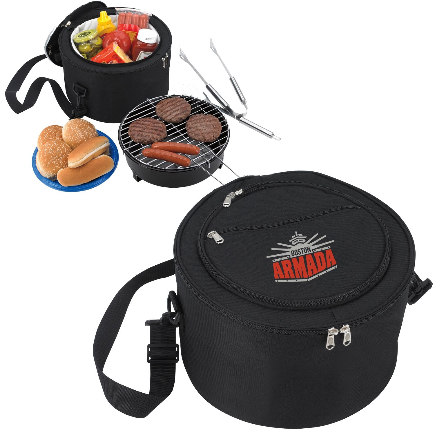 Black Koozie® Portable BBQ with Cooler Bag