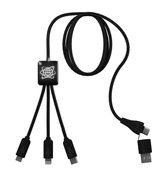Front View of Black SCX Innovative Design™ Data Transfer Eco Cable