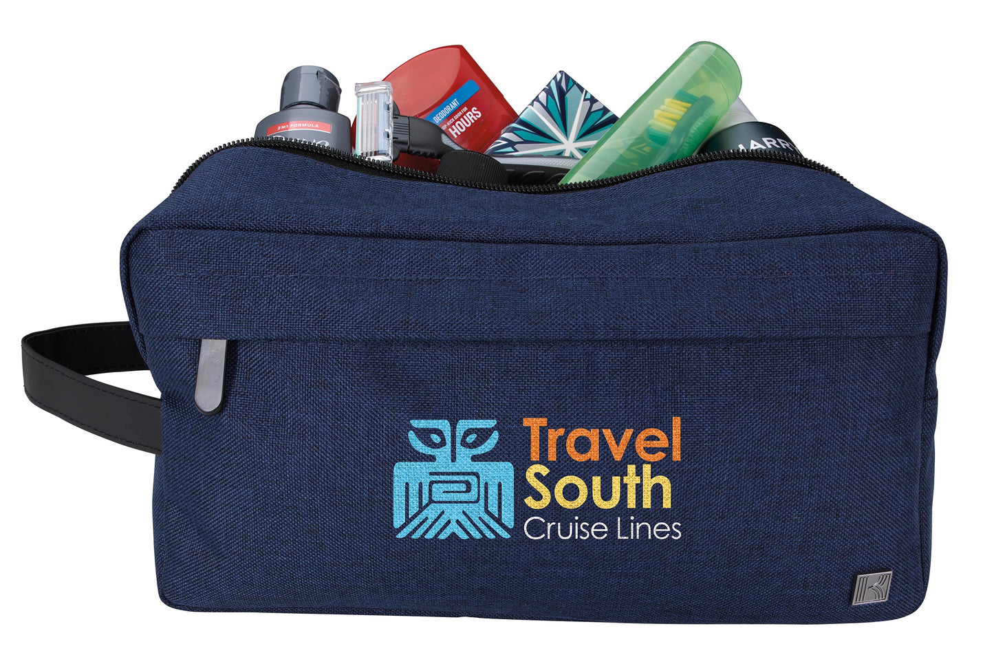 Front View of Gray KAPSTON® Pierce Toiletry Bag