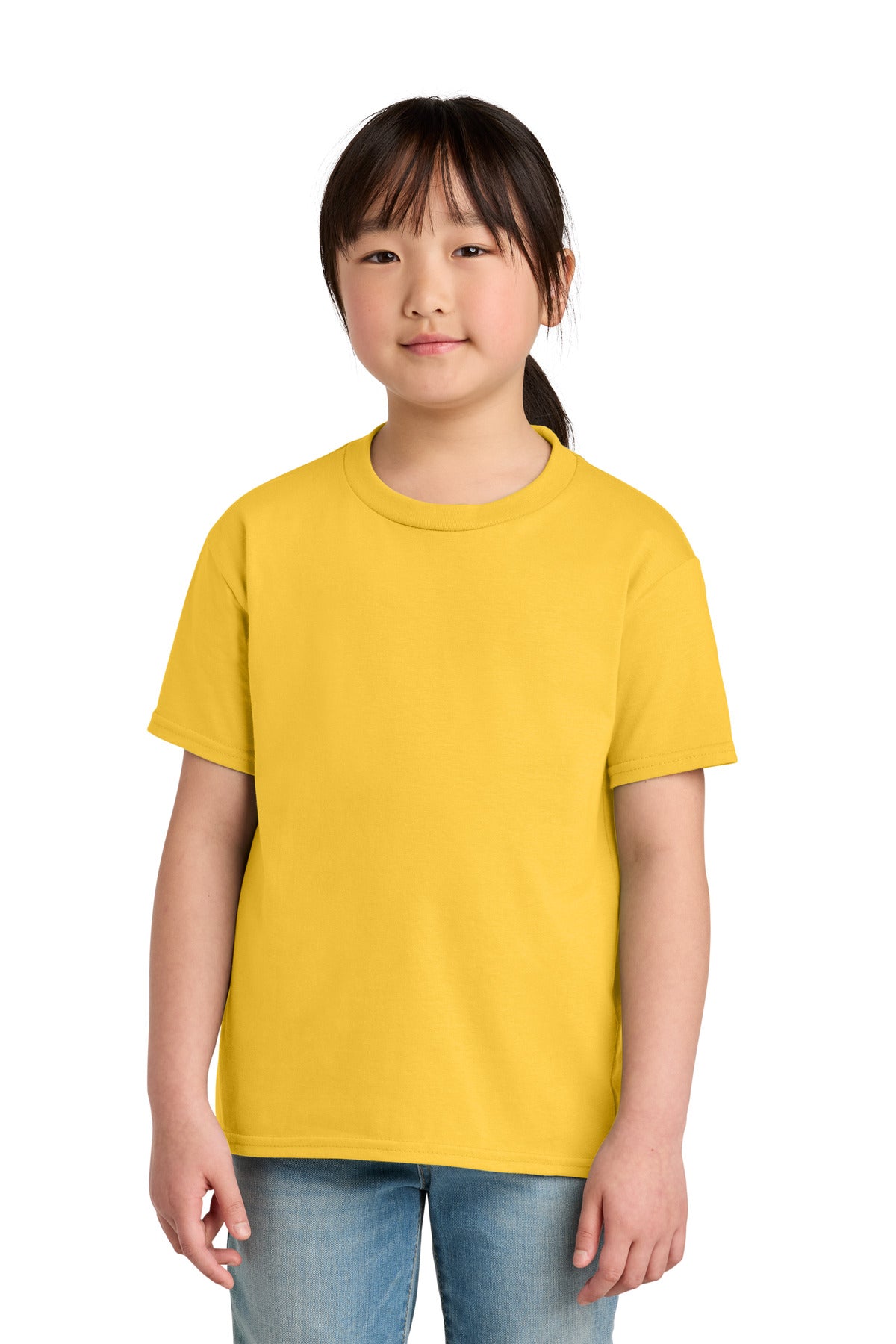 Front View of Daisy Gildan Youth Softstyle Midweight Tee 65000B  - XS