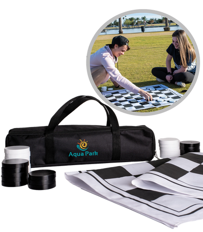 Black / White Discs Giant Checkers Game