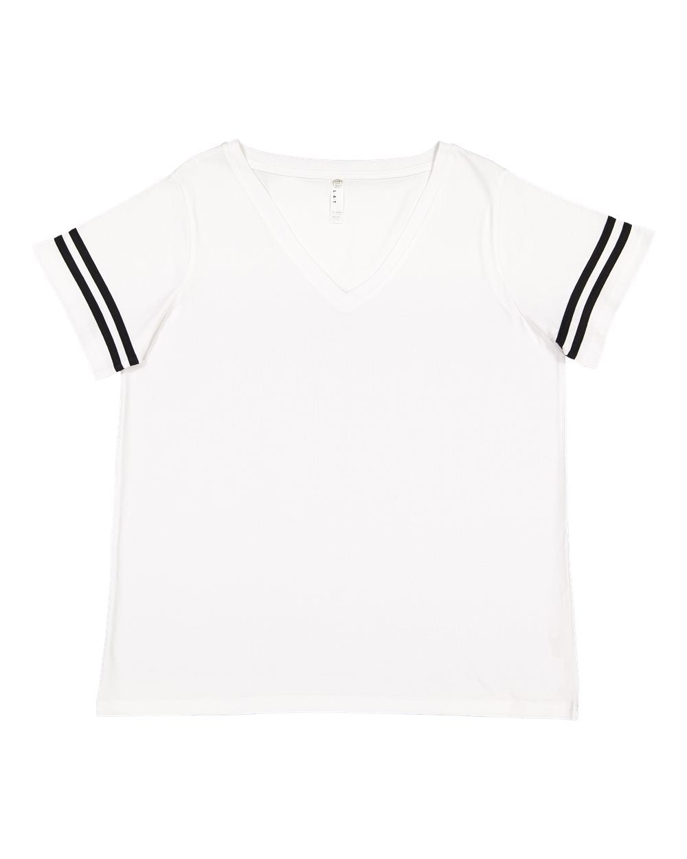 Women's Curvy Collection Vintage Football T-Shirt - 3837