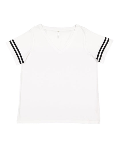 Women's Curvy Collection Vintage Football T-Shirt - 3837