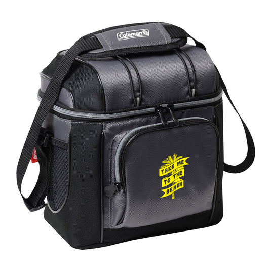 Front View of Silver Coleman® 16-Can Cooler With Removable Liner