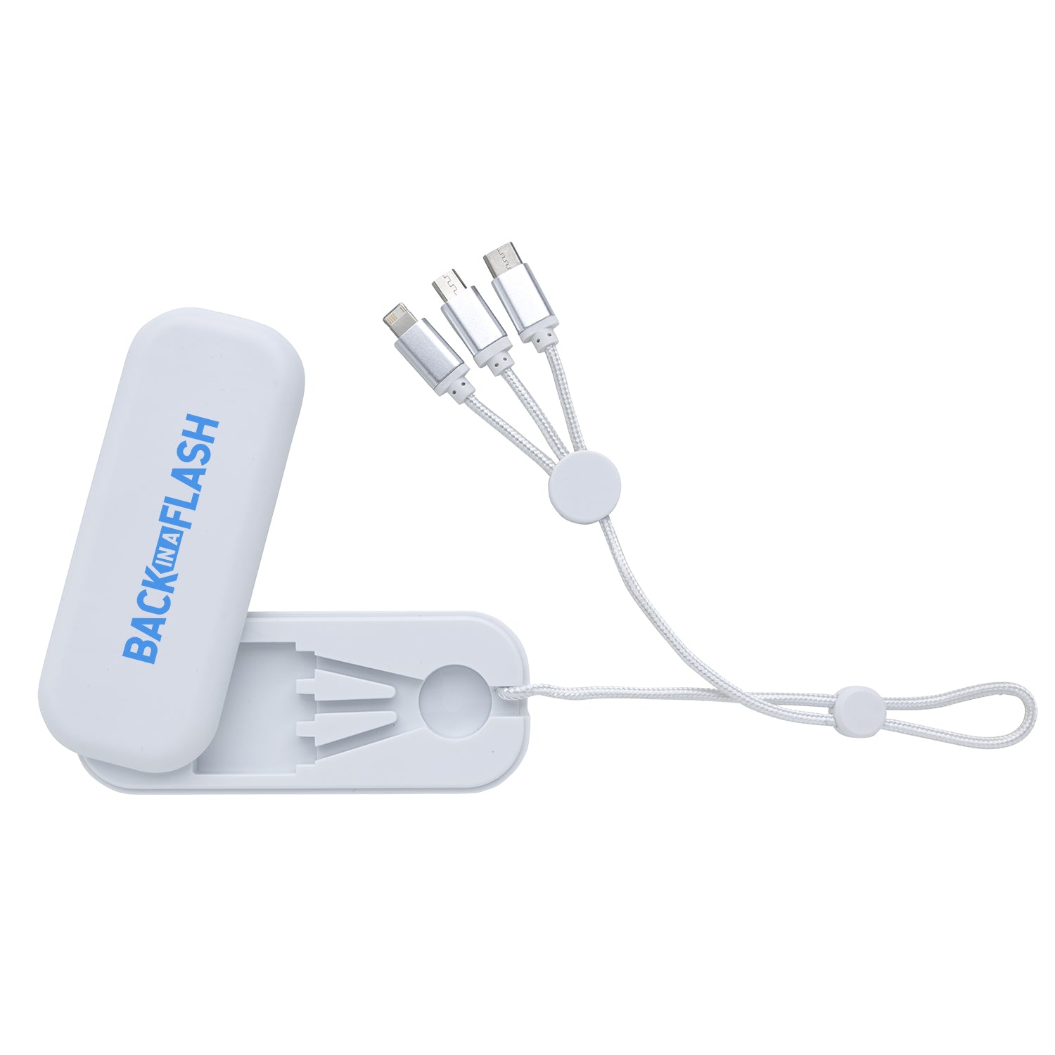 Front View of Black Good Value™ Pivot 5-in-1 Charging Cable 2A