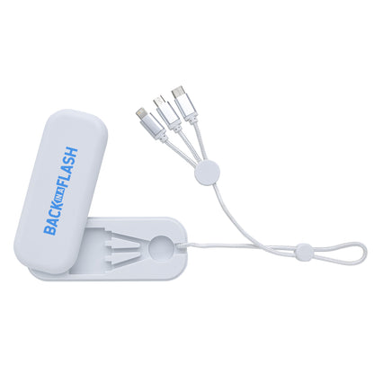 Front View of Black Good Value™ Pivot 5-in-1 Charging Cable 2A