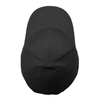 Top View of Black Buttonless Cap
