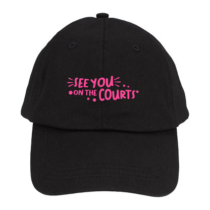 Front View of Black High Ponytail Cap