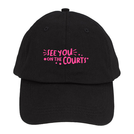 Front View of Black High Ponytail Cap