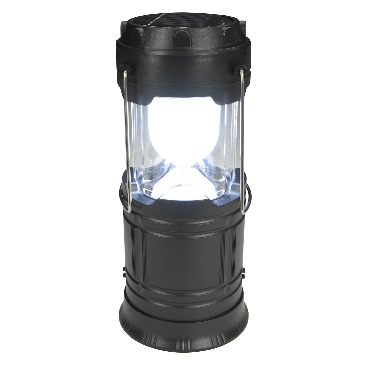 Front View of Black EPEX® North Fork Park Solar Lantern