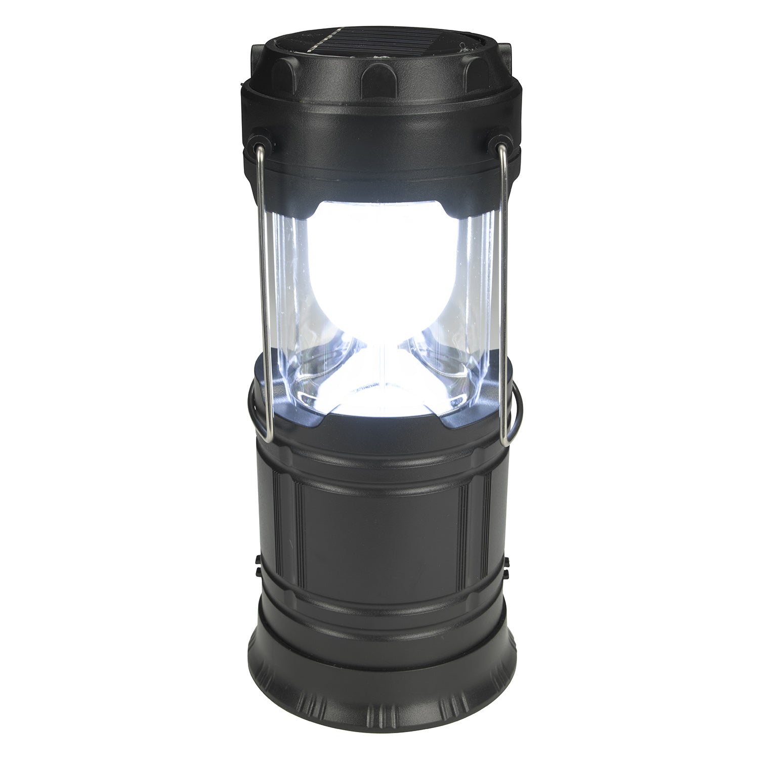 Front View of Black EPEX® North Fork Park Solar Lantern