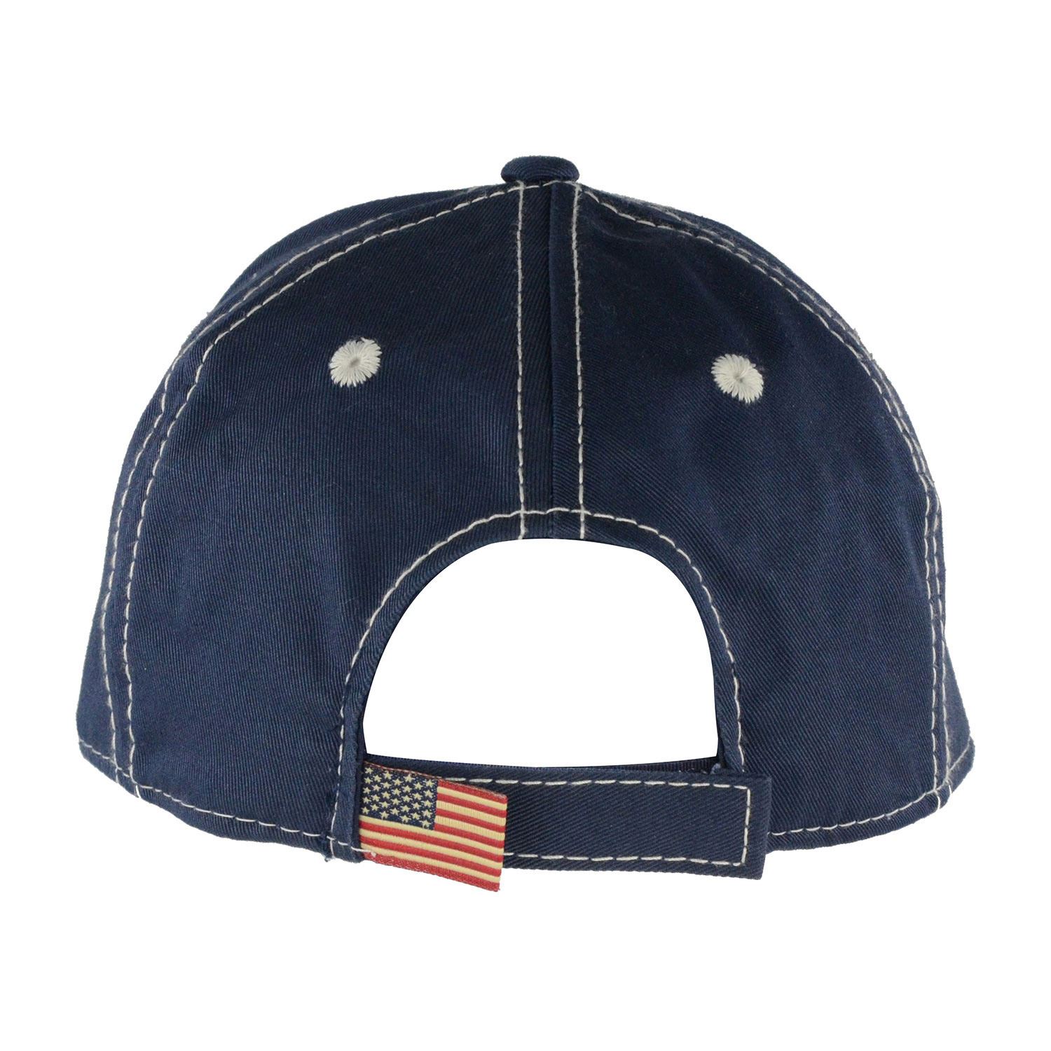 Rear View of Khaki Patriotic Cap