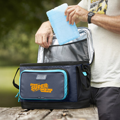 Front View of Blue Coleman® XPAND™ 30-Can Soft Cooler