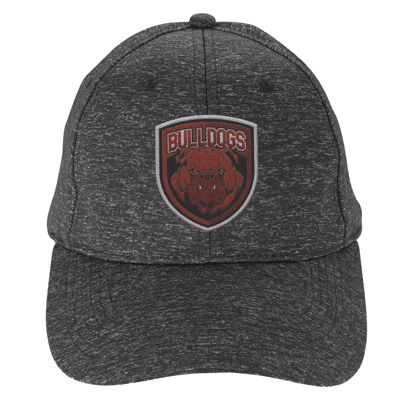 Front View of Black Heathered Cap