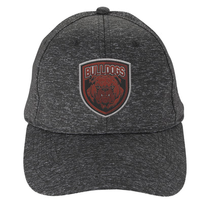 Front View of Black Heathered Cap