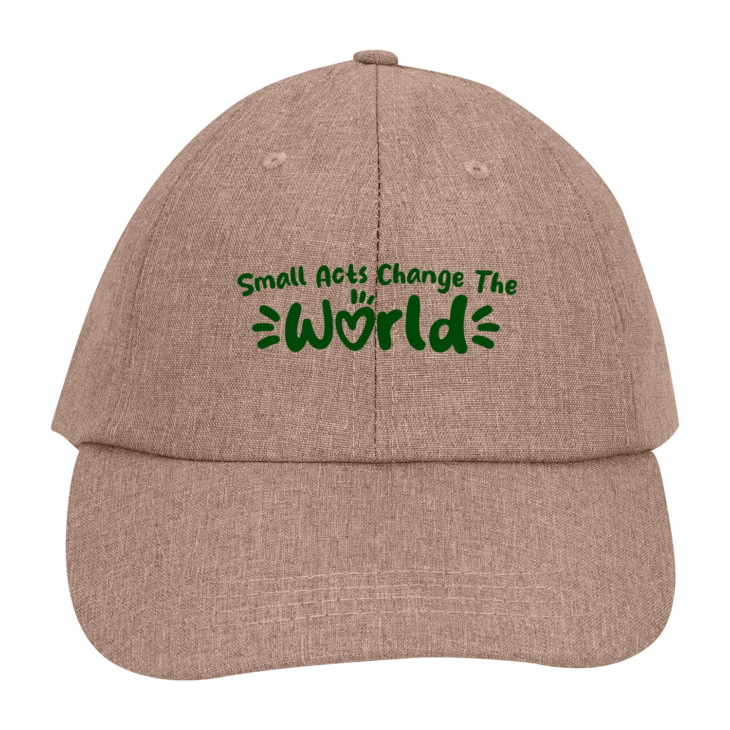 Front View of Black RPET Cap