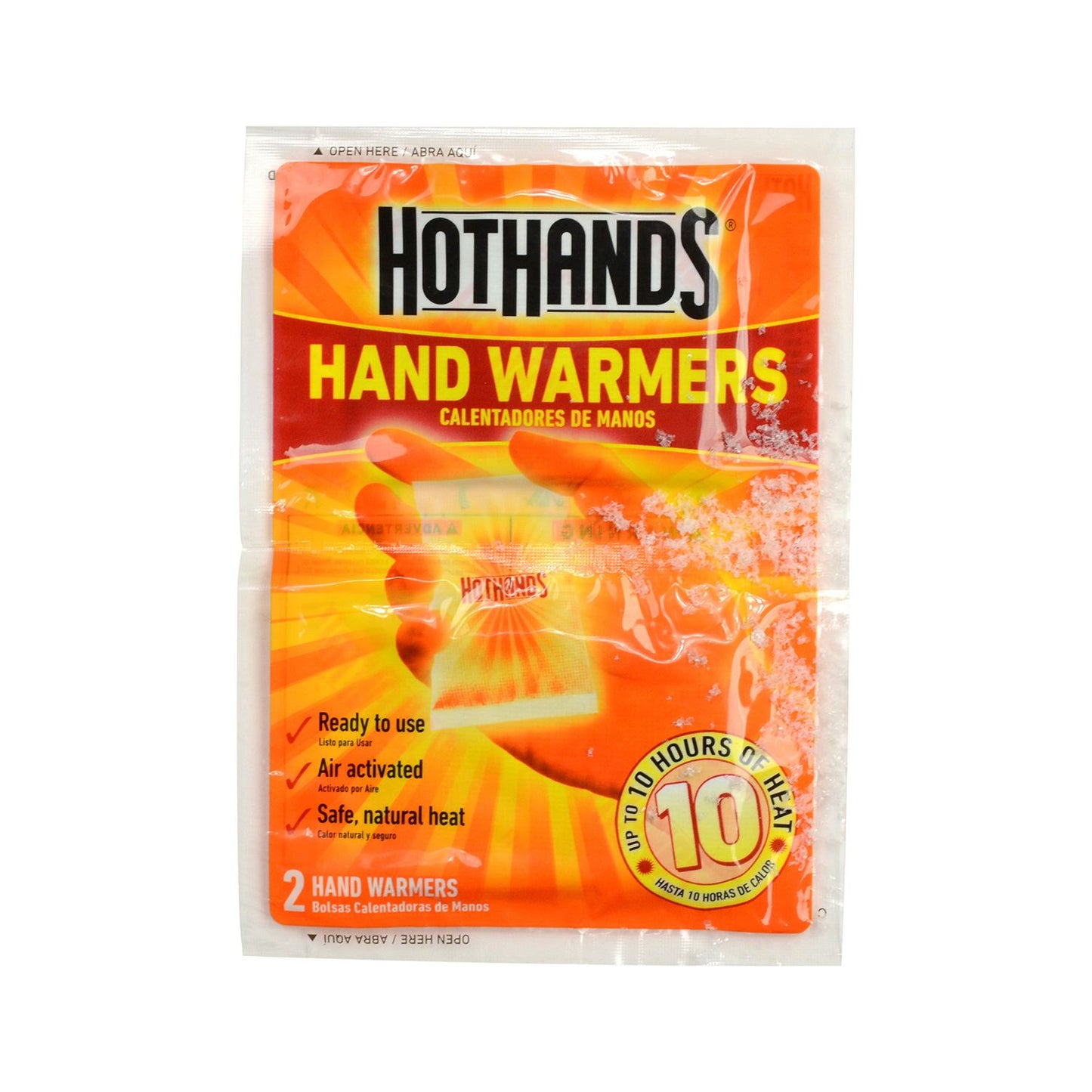 Front View of Black Hand Warmers