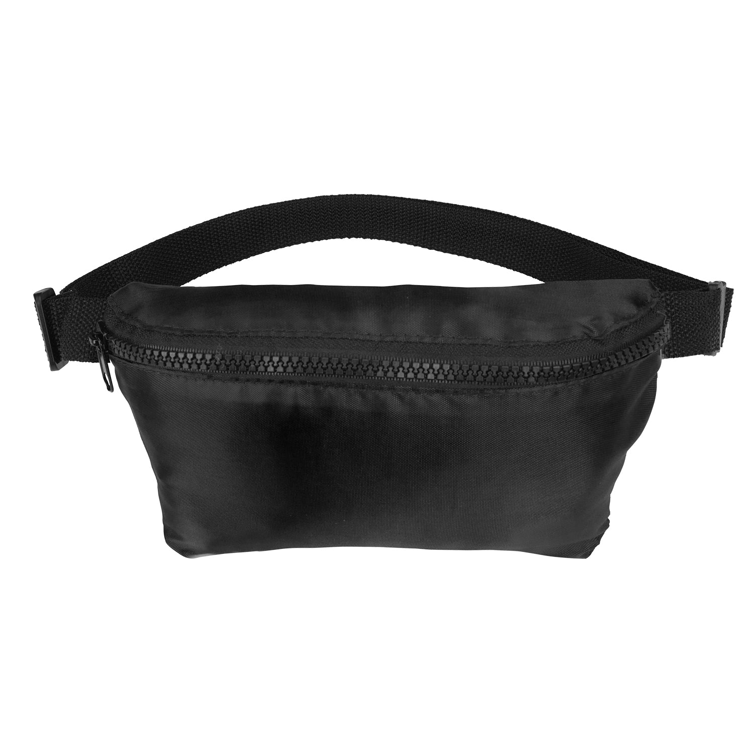 Front View of Black Good Value™ Simple Fanny Pack