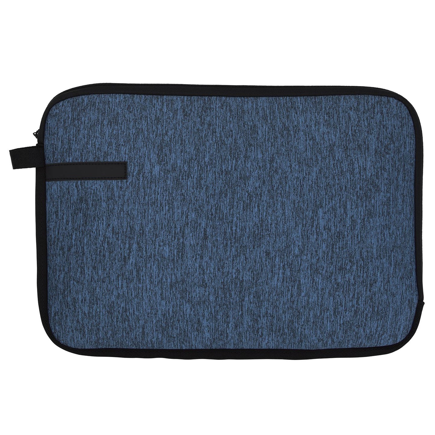 Front View of Blue Good Value™ Heather 15" Laptop Sleeve