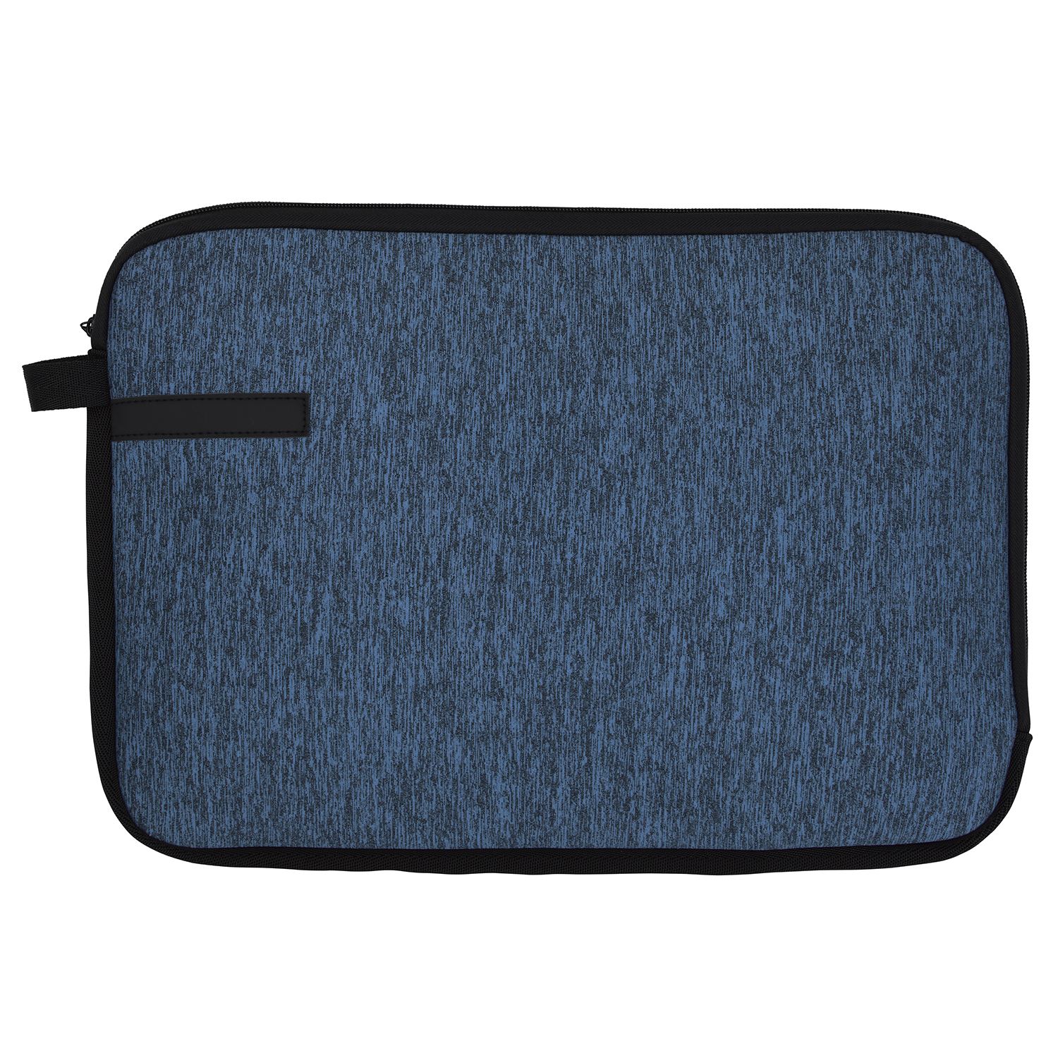 Front View of Blue Good Value™ Heather 15" Laptop Sleeve