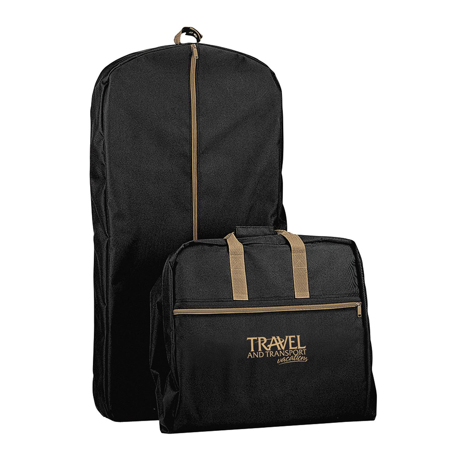 Front View of Black Garment Bag