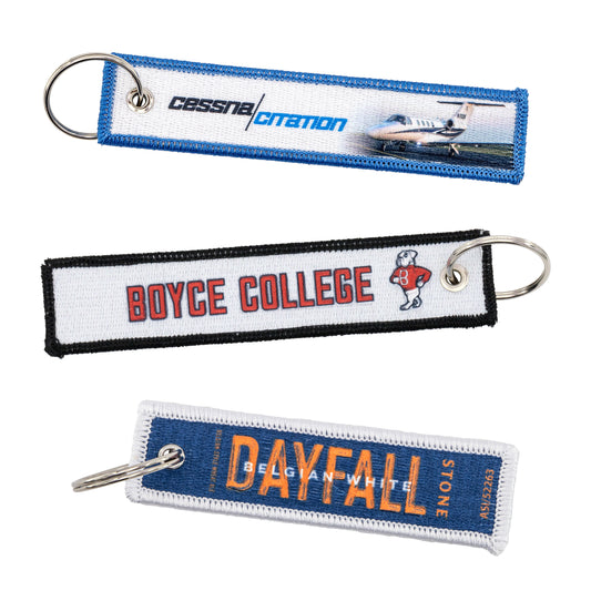 Pin Pointe Embroidered Flight Keytag 5"