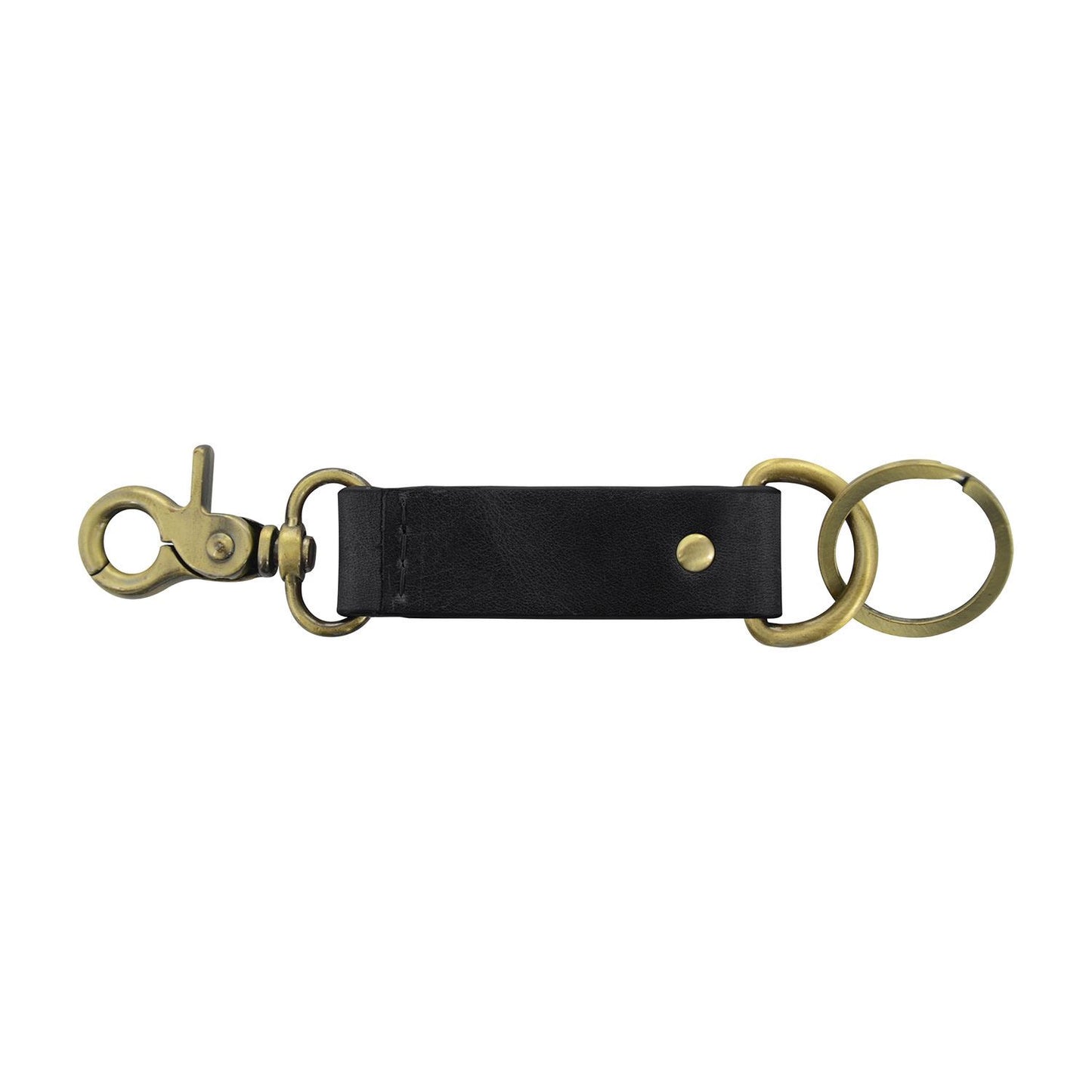 Front View of Black Andrew Philips® Leather Westbridge Key Keeper