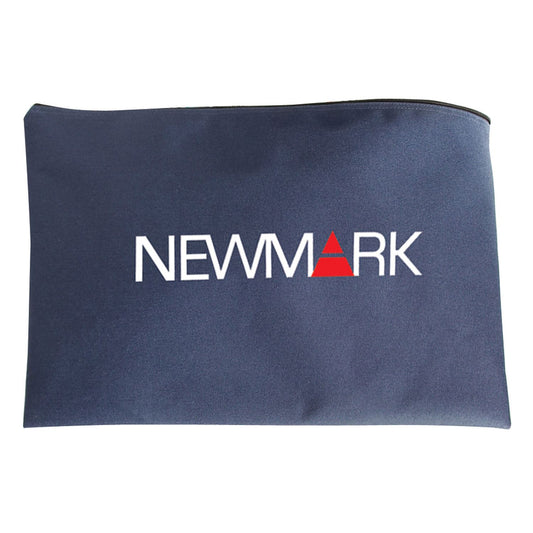 Front View of Black Legal Sized Zippered Portfolio