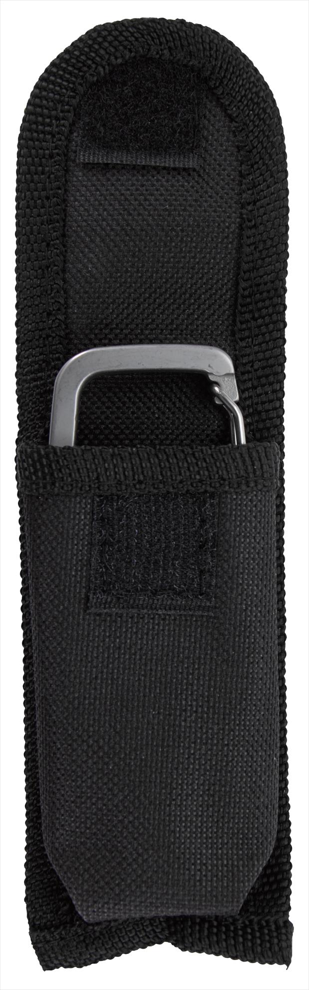 Front View of Matte Black/Silver 11-in-1 Carabiner Tool Kit