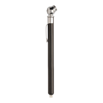 Front View of Metallic Black Tire Gauge