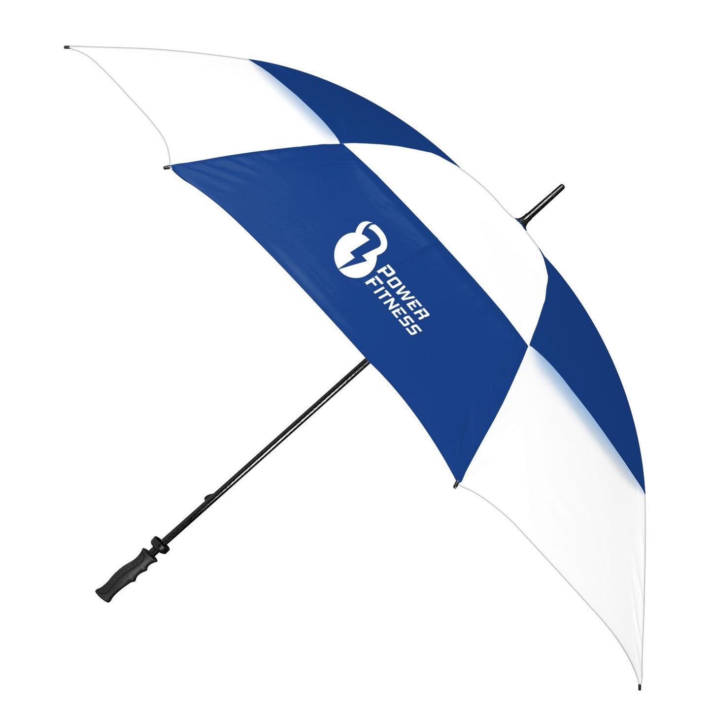 Front View of Navy/White Shed Rain™ Fairway 68" Vented Windproof Manual Golf Umbrella