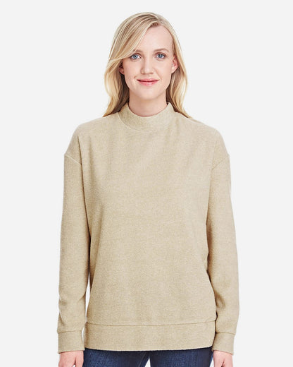 Women's Weekend Terry Mock Neck Pullover - 8428