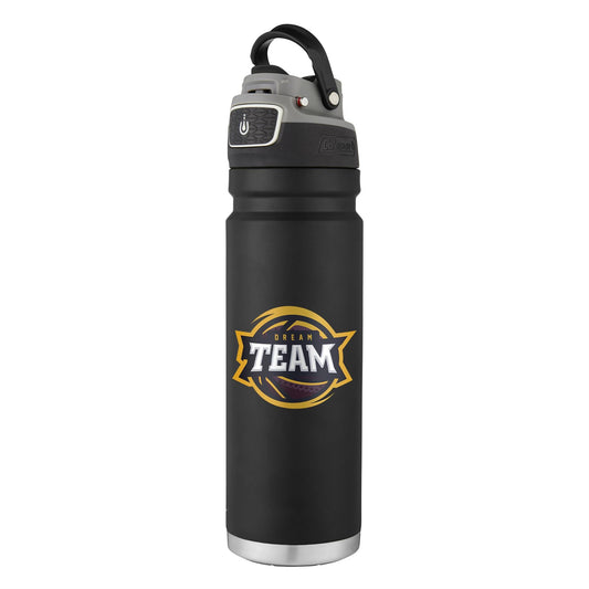 Front View of Black Coleman® 24 oz. Freeflow Stainless Steel Hydration Bottle