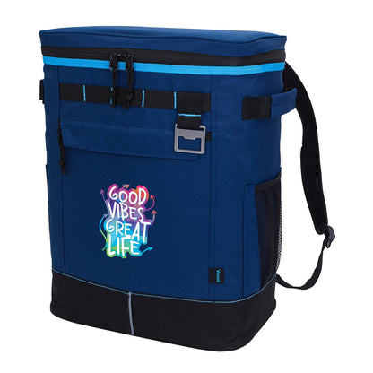 Front View of Navy The Viking Collection® Voyage 24-Can Backpack Cooler