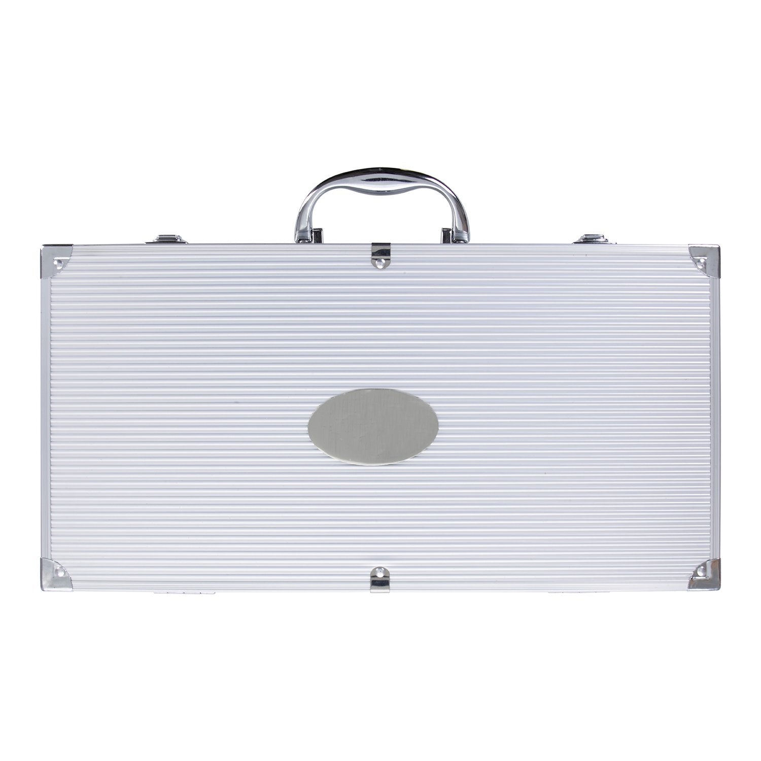 Front View of Silver BBQ Master 18 pc Grill Kit