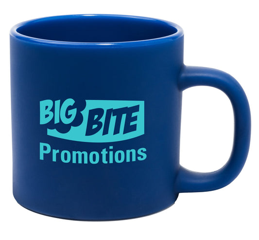Front View of Classic Blue Silipint® Coffee Mug - 16 oz.
