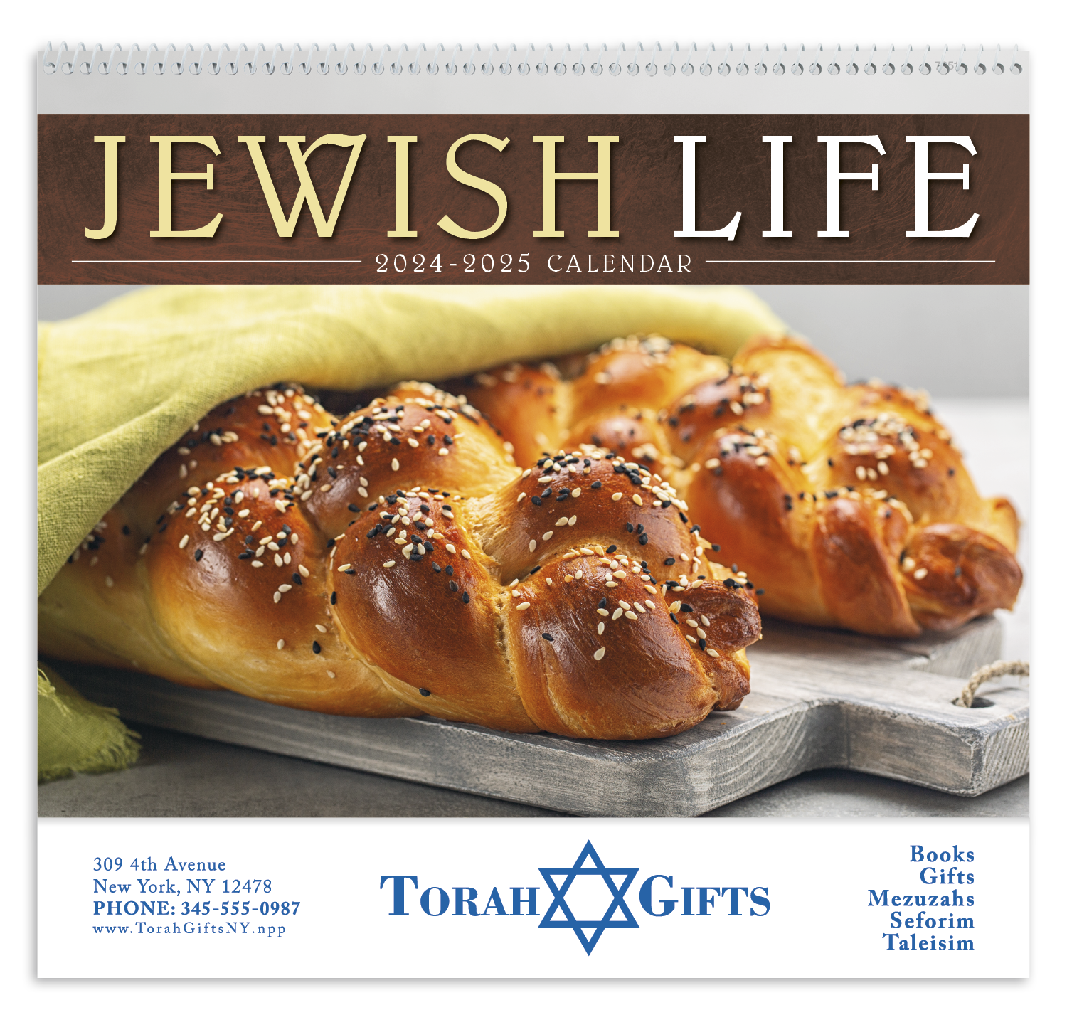 Front View of Good Value™ Jewish Life - Spiral Calendar.2026 Good Value™ Jewish Life - Spiral Calendar