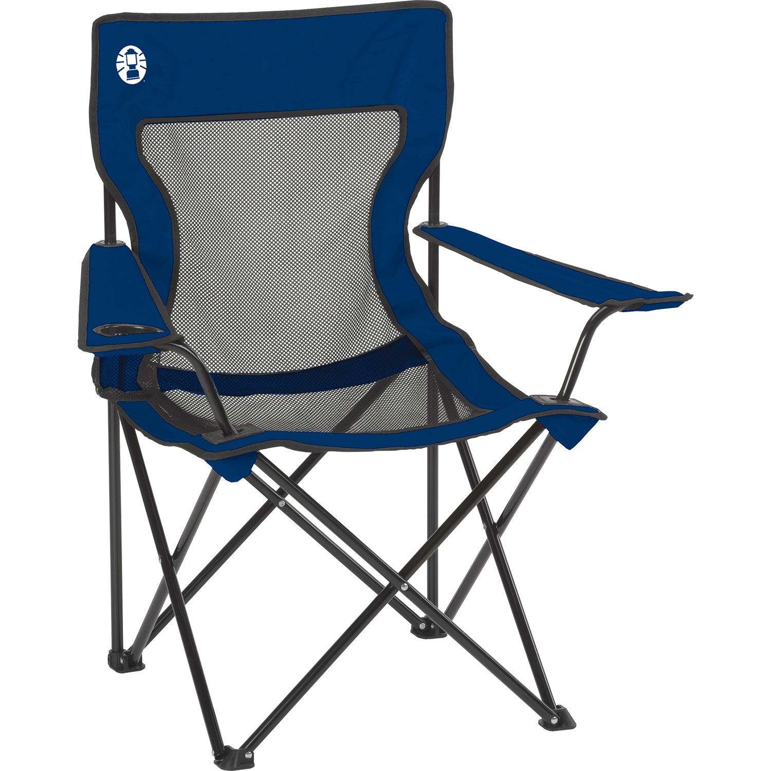 Front View of Black Coleman® Mesh Quad Chair