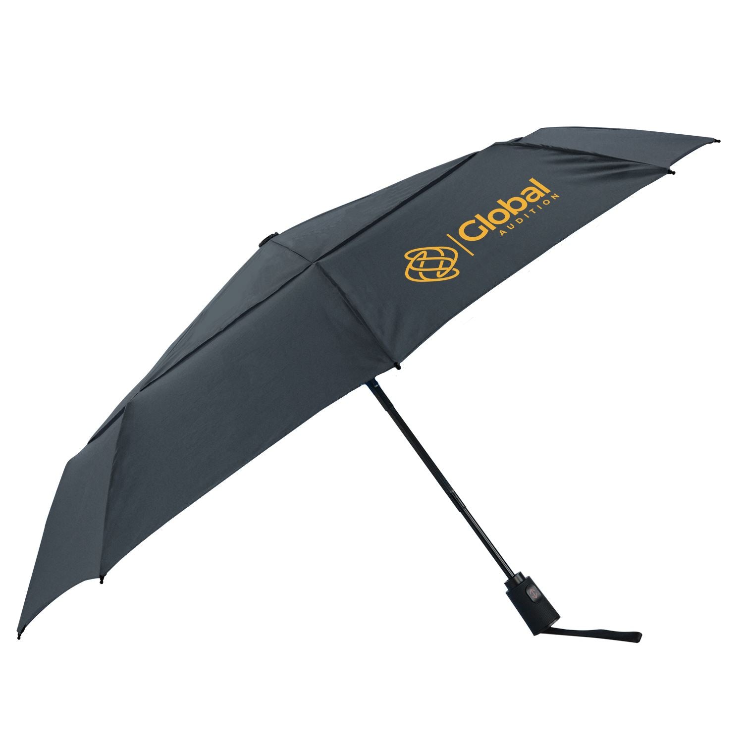 Front View of Black Shed Rain™ Vortex® 43" Auto-Open/Close Compact Umbrella