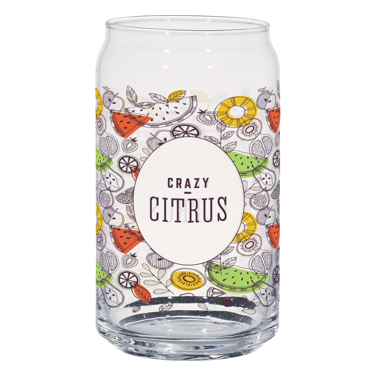 CLEAR 16 Oz. Full Color Ale Glass Can