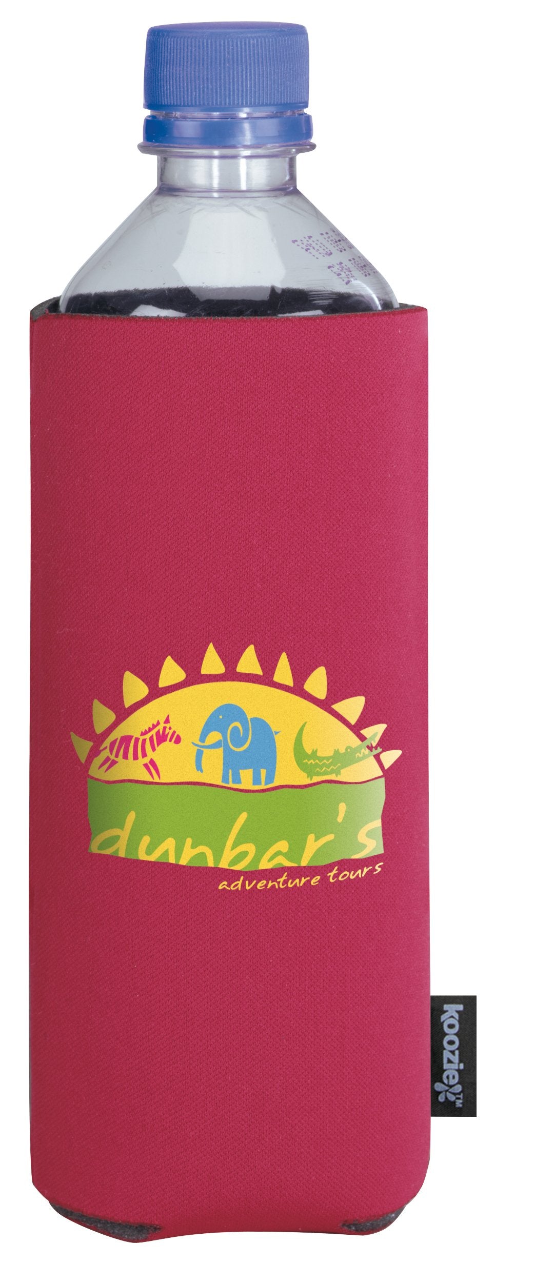 Front View of Black Koozie® Basic Collapsible Bottle Cooler