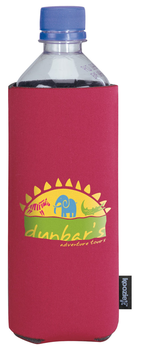 Front View of Black Koozie® Basic Collapsible Bottle Cooler