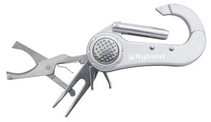 Front View of TOOL.62252.GOLF TOOL.CARABINER.SILVER Good Value™ Carabiner Golf Tool