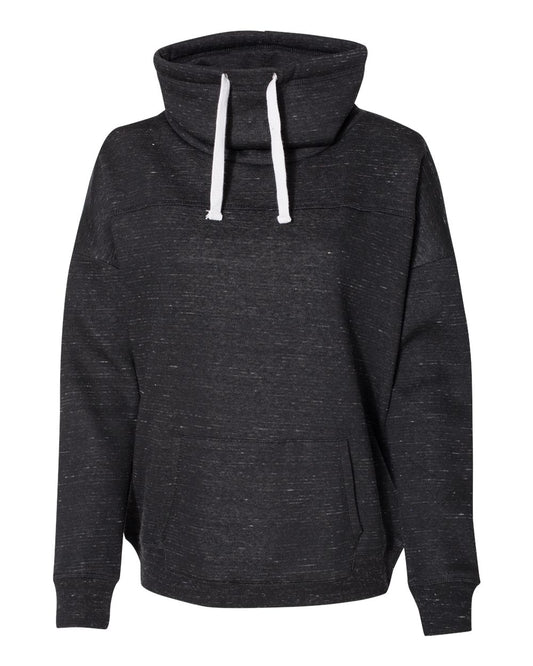 Women’s Mélange Fleece Cowl Neck Sweatshirt - 8673
