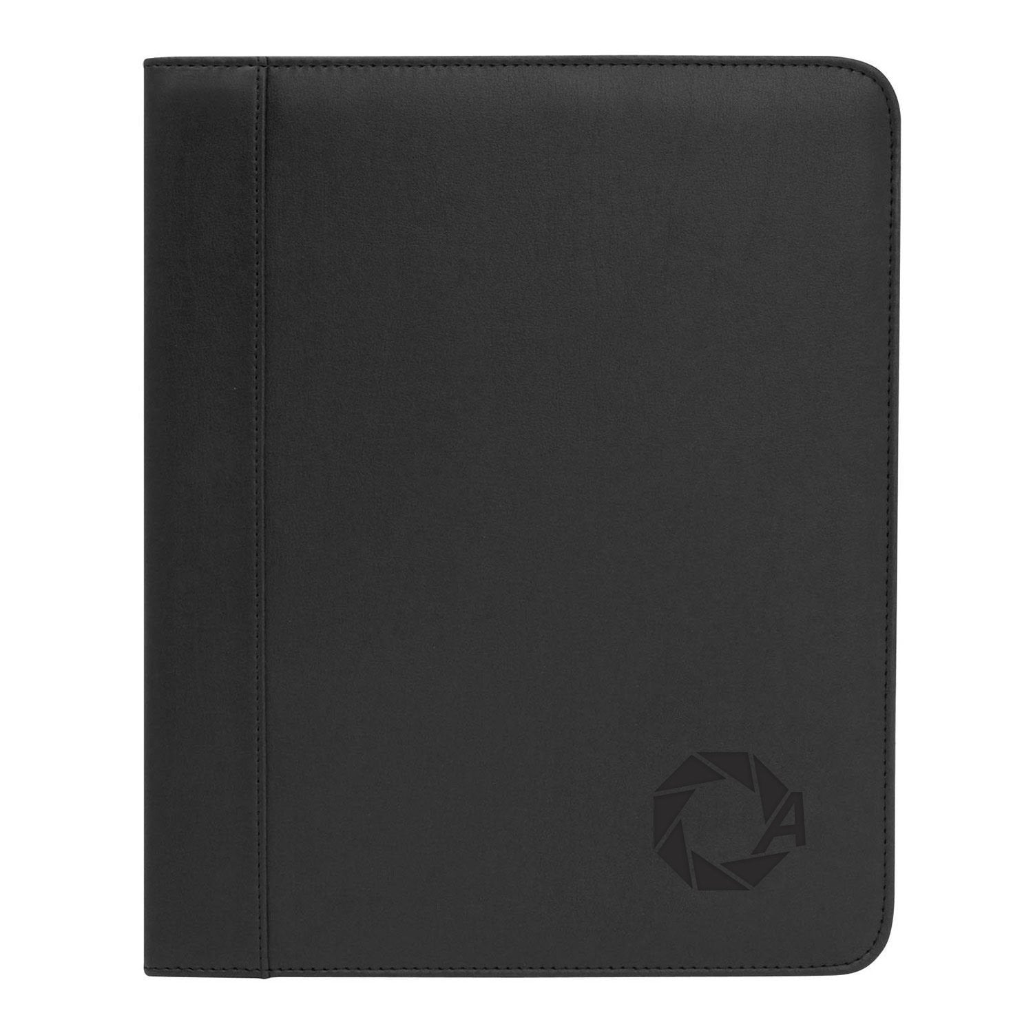 Front View of Black Good Value™ Ultrahyde Padfolio