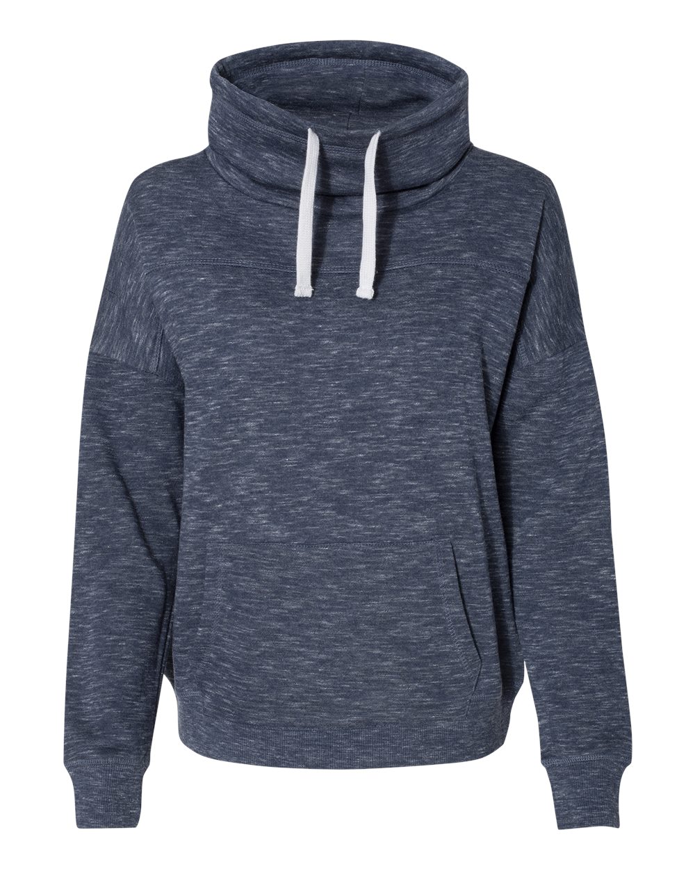 Women’s Mélange Fleece Cowl Neck Sweatshirt - 8673