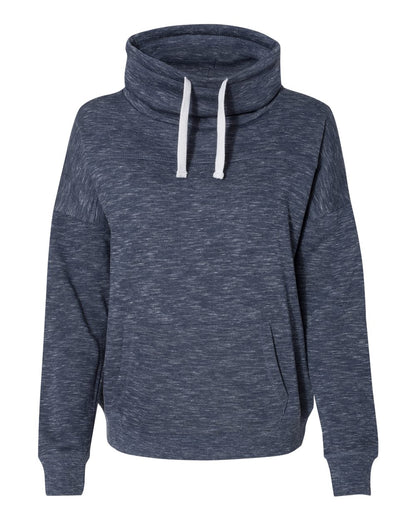 Women’s Mélange Fleece Cowl Neck Sweatshirt - 8673
