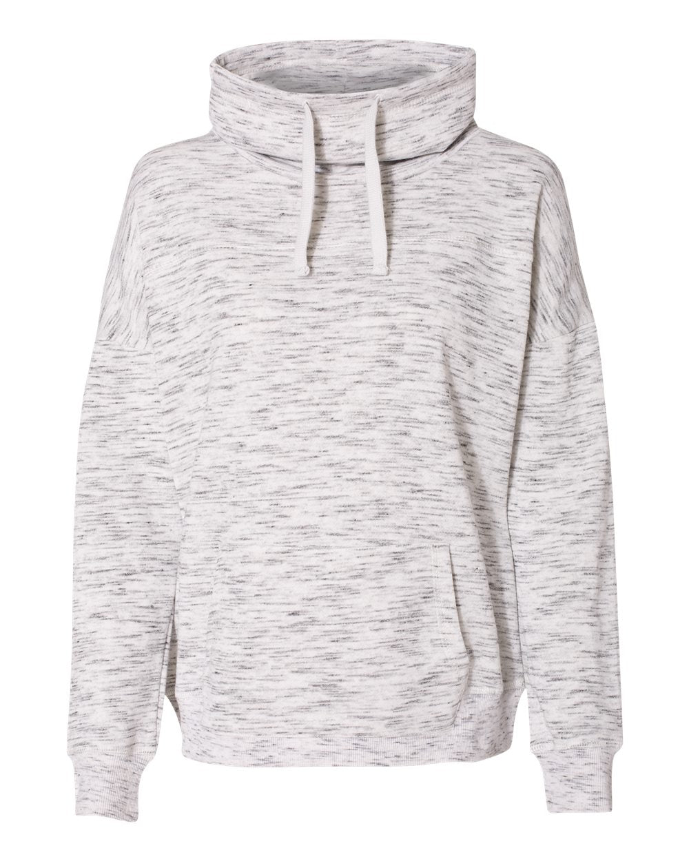 Women’s Mélange Fleece Cowl Neck Sweatshirt - 8673