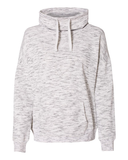 Women’s Mélange Fleece Cowl Neck Sweatshirt - 8673