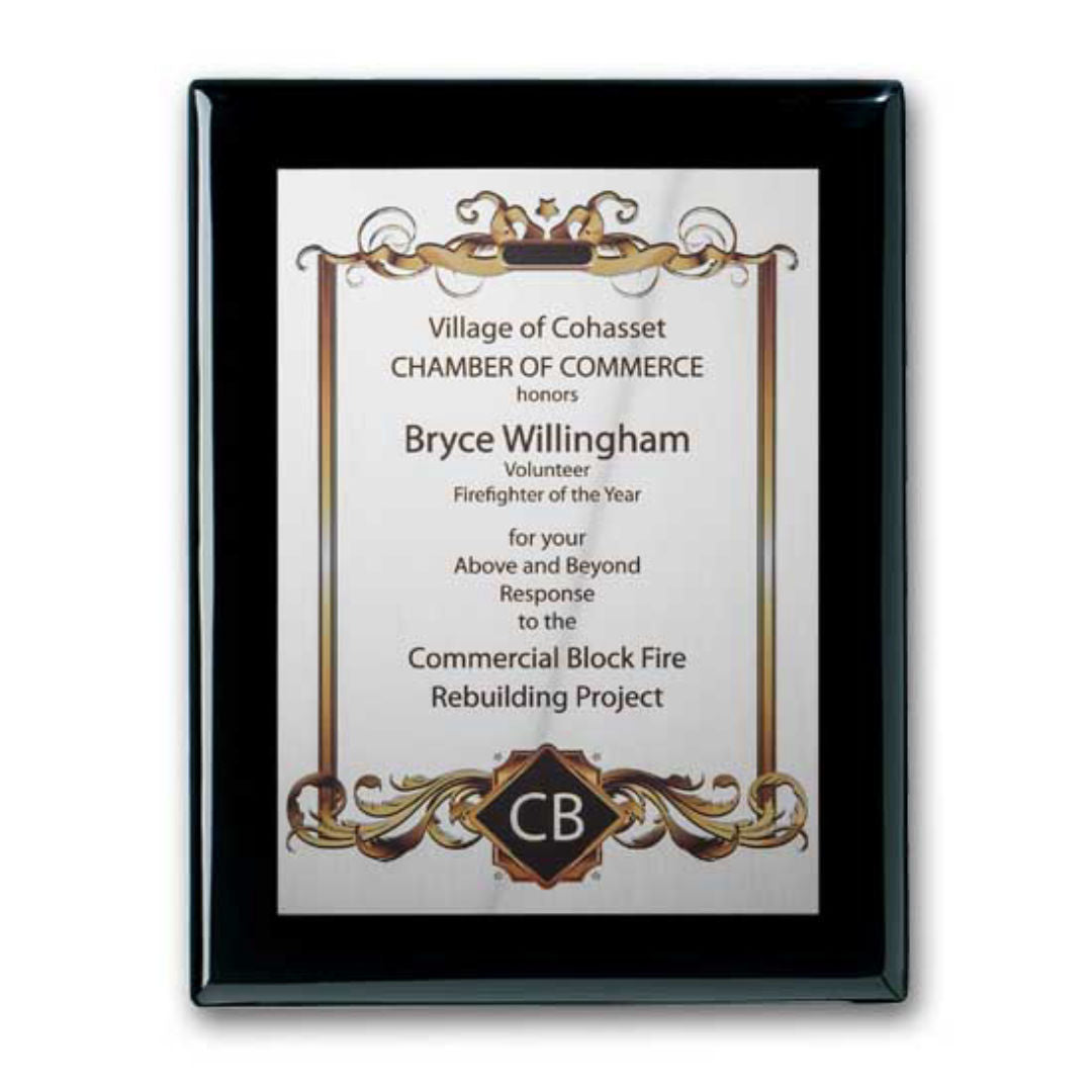 SpectraPrint™ Plaque - Ebony Silver
